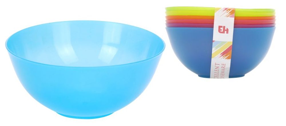 Levně miska d13cm, 6ks, komp.,sada, 6barev, plast