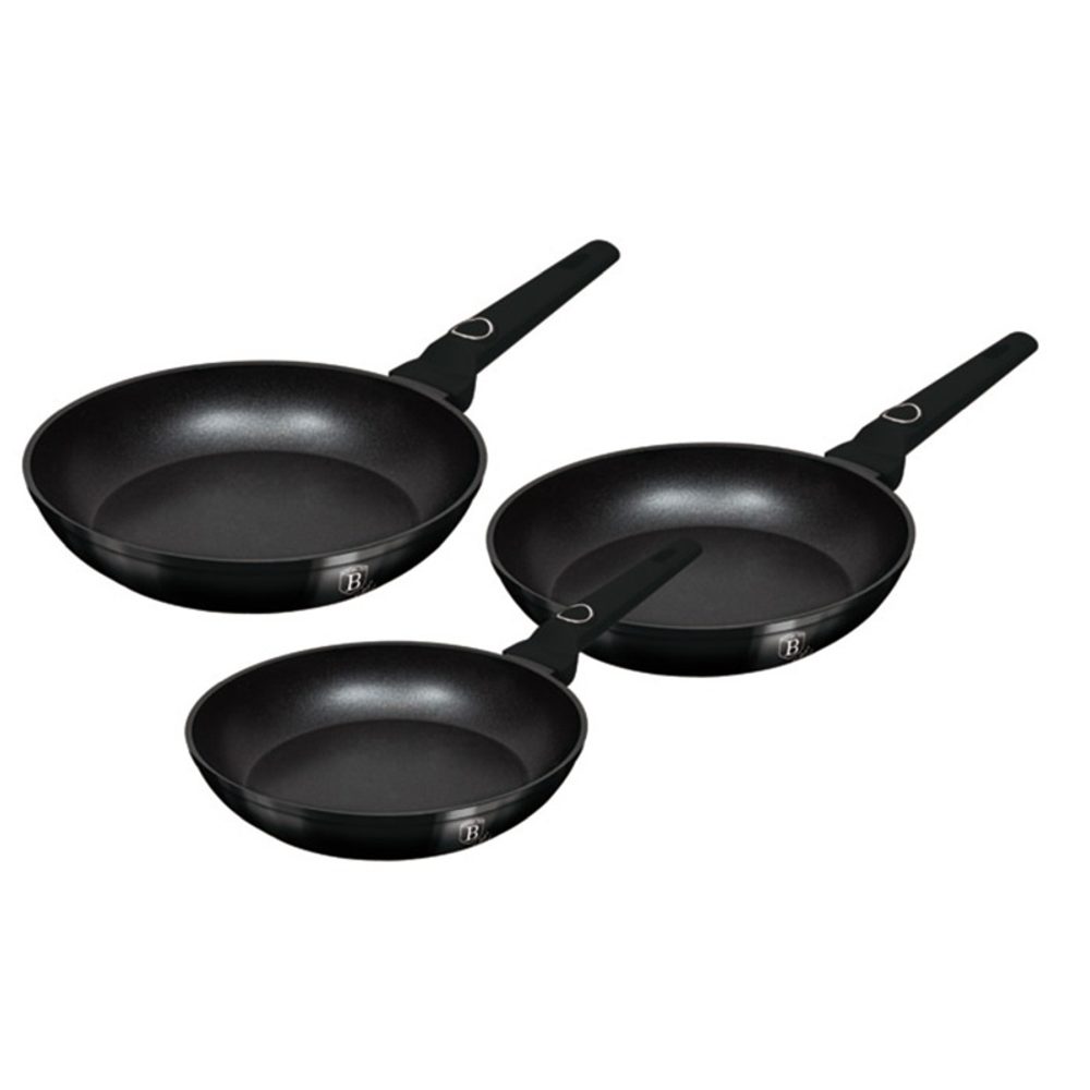Levně BERLINGERHAUS Sada pánví s titanovým povrchem 3 ks Black Vantage Collection BH-8230