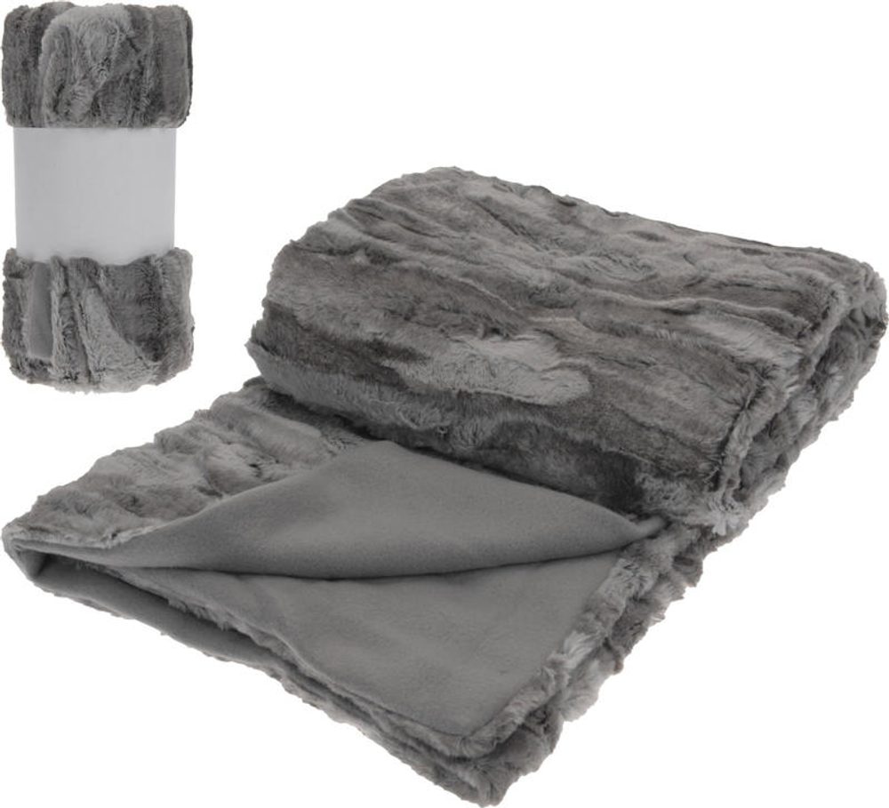 Levně HOMESTYLING Deka mikroplyš 130 x 150 cm šedá KO-AAE313030
