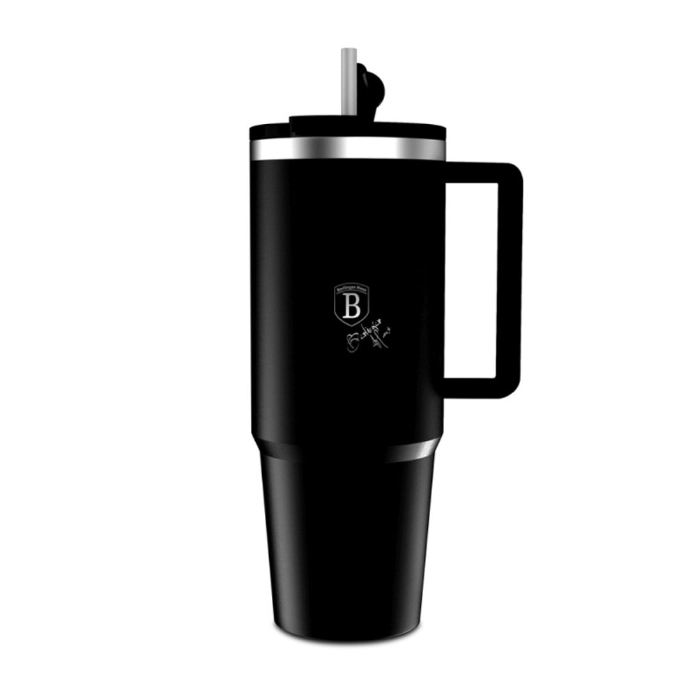 BERLINGERHAUS Termohrnek s dvojitou stěnou BerlingerCup 1 l Matte Black Collection BH-8833
