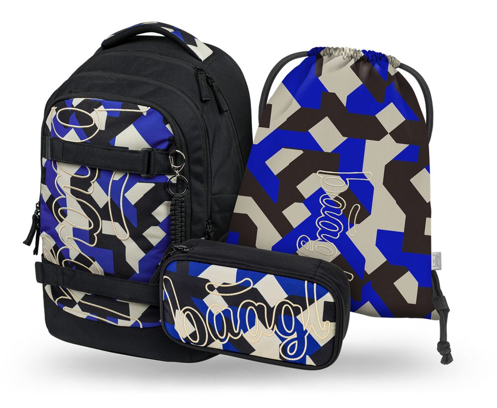 Levně BAAGL SET 3 Skate Max Variety: batoh, penál, sáček GRS