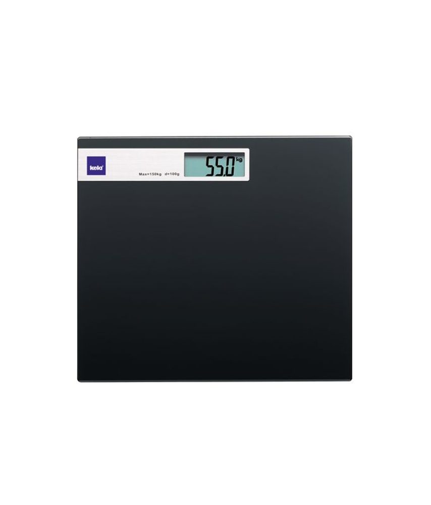 Levně KELA Osobní váha digitální skleněná černá do 150kg GRAPHITO KL-21298