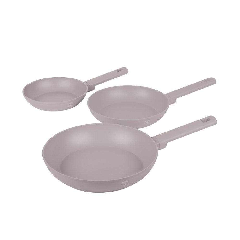 Levně BERLINGERHAUS Sada pánví s titanovým povrchem 3 ks Taupe Collection BH-8108