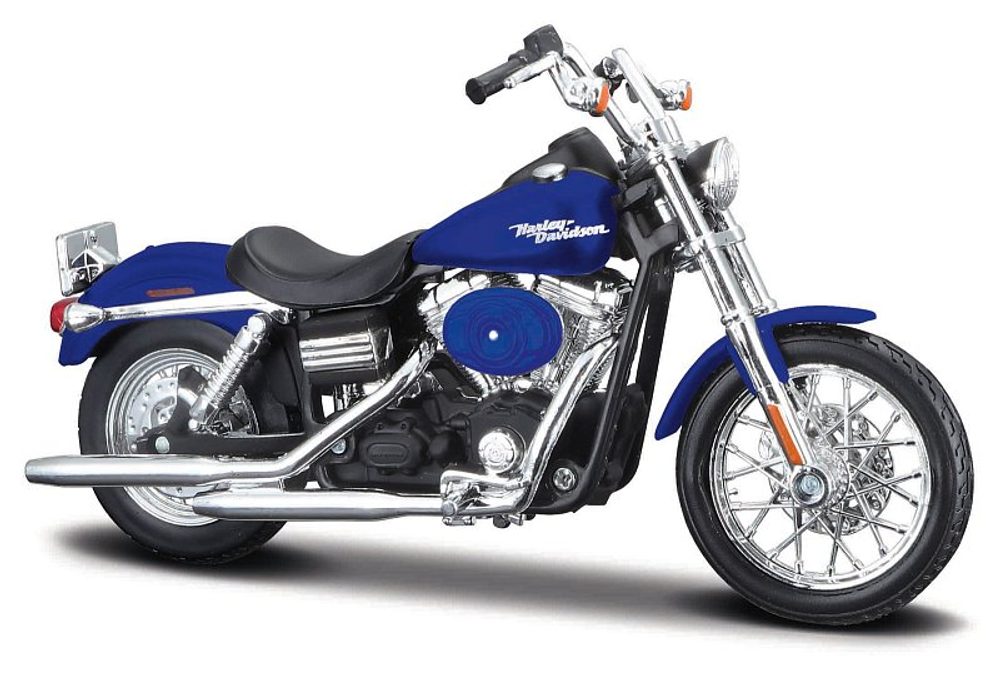 Levně Maisto - HD - Motocykl - 2006 Dyna Street Bob, metal modrá, série 44, blister box, 1:18