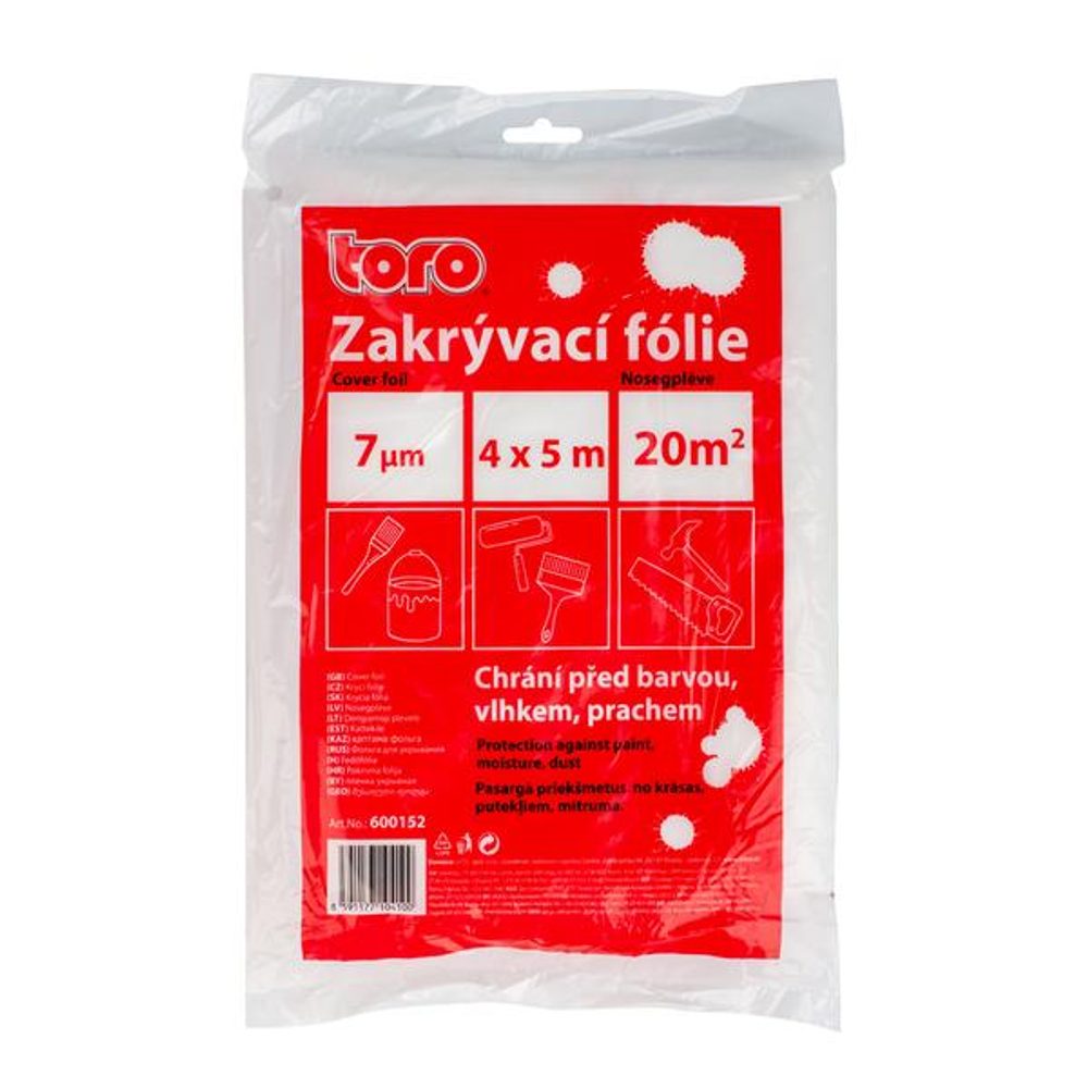 Levně TORO FÓLIE KRYCÍ PRO OCHRANU PROTI PRACH HDPE 7MY 4X5M