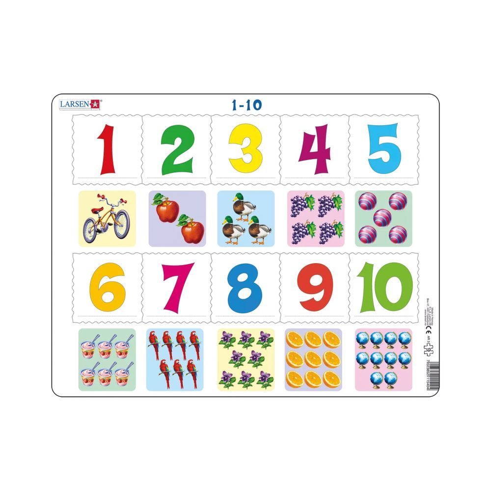 Levně ČÍSLA 1-10 10 d. EDU Puzzle