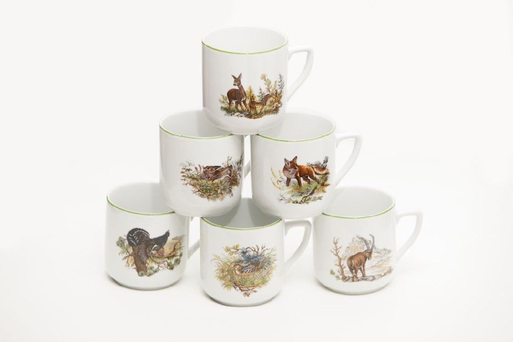 Levně hrnek 400ml PĚTKA-LES.ZVĚŘ A13520, čes.porcelán