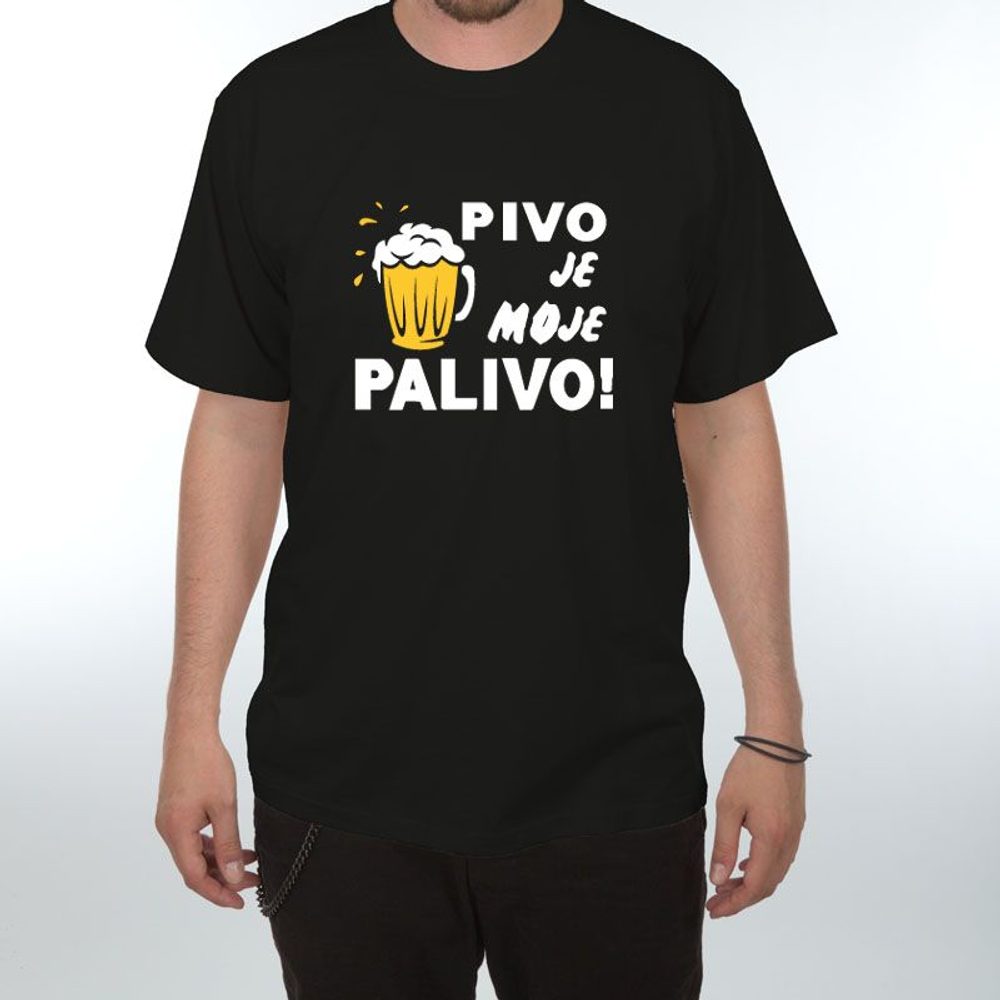 Levně Tričko - Pivo je moje palivo - S černá