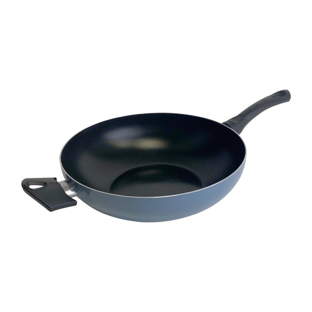 Levně SAN IGNACIO Pánev WOK s nepřilnavým povrchem NOIA 30 cm modrá BGEU-6962