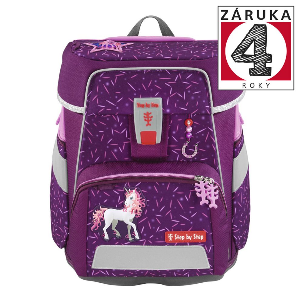 Levně Step by Step Školní aktovka SPACE, Pretty Unicorn - 5 dílný set, AGR certifikát