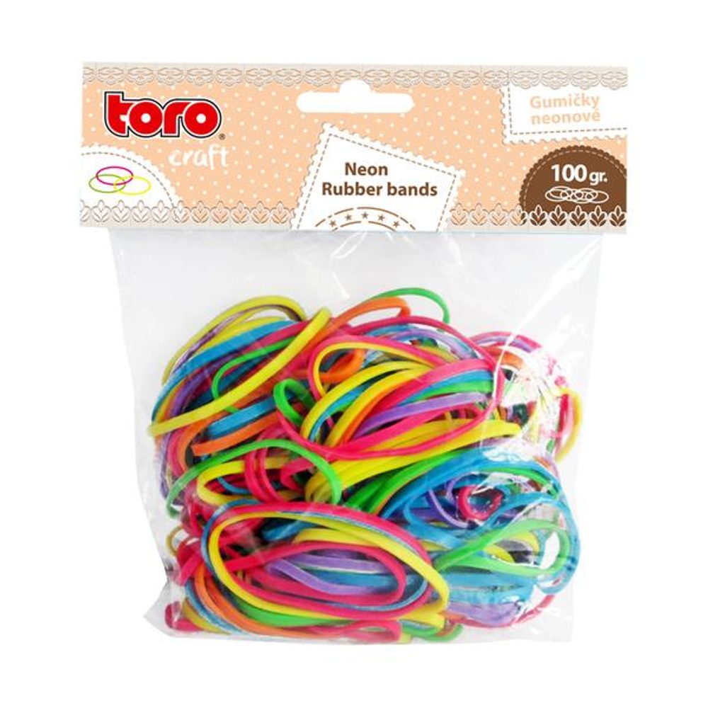 Levně TORO GUMIČKY NEONOVÉ, 100G PRŮMĚR 5CM