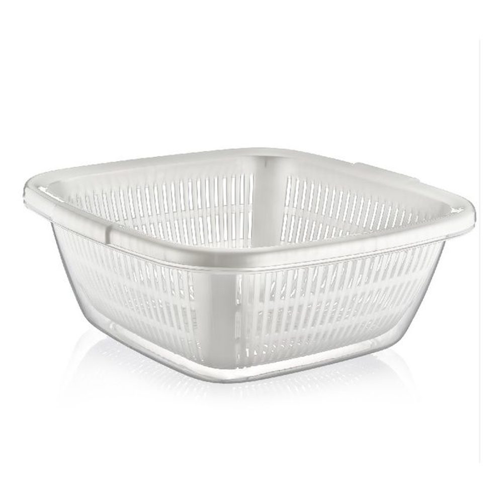 Levně mísa 9,5l čtverc.,34x35cm+koš odkapávací, plast