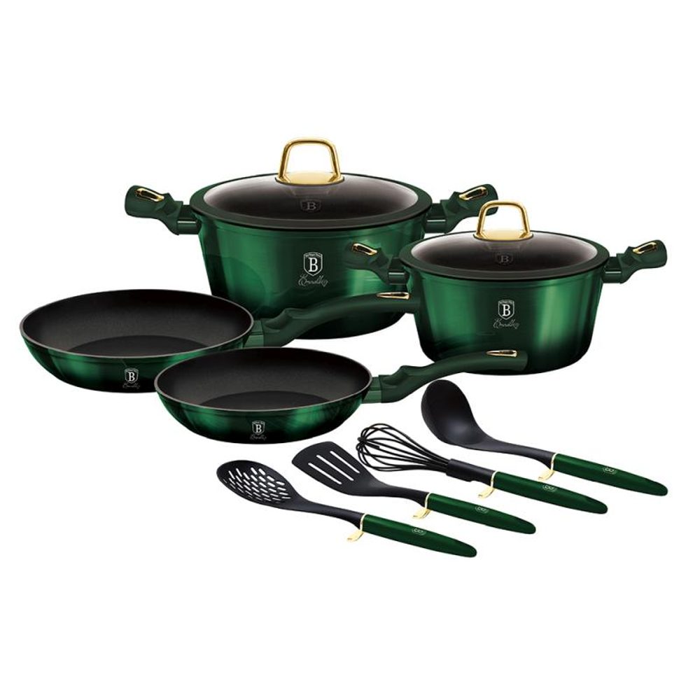 Levně BERLINGERHAUS Sada nádobí s titanovým povrchem 10 ks Emerald Collection BH-7039