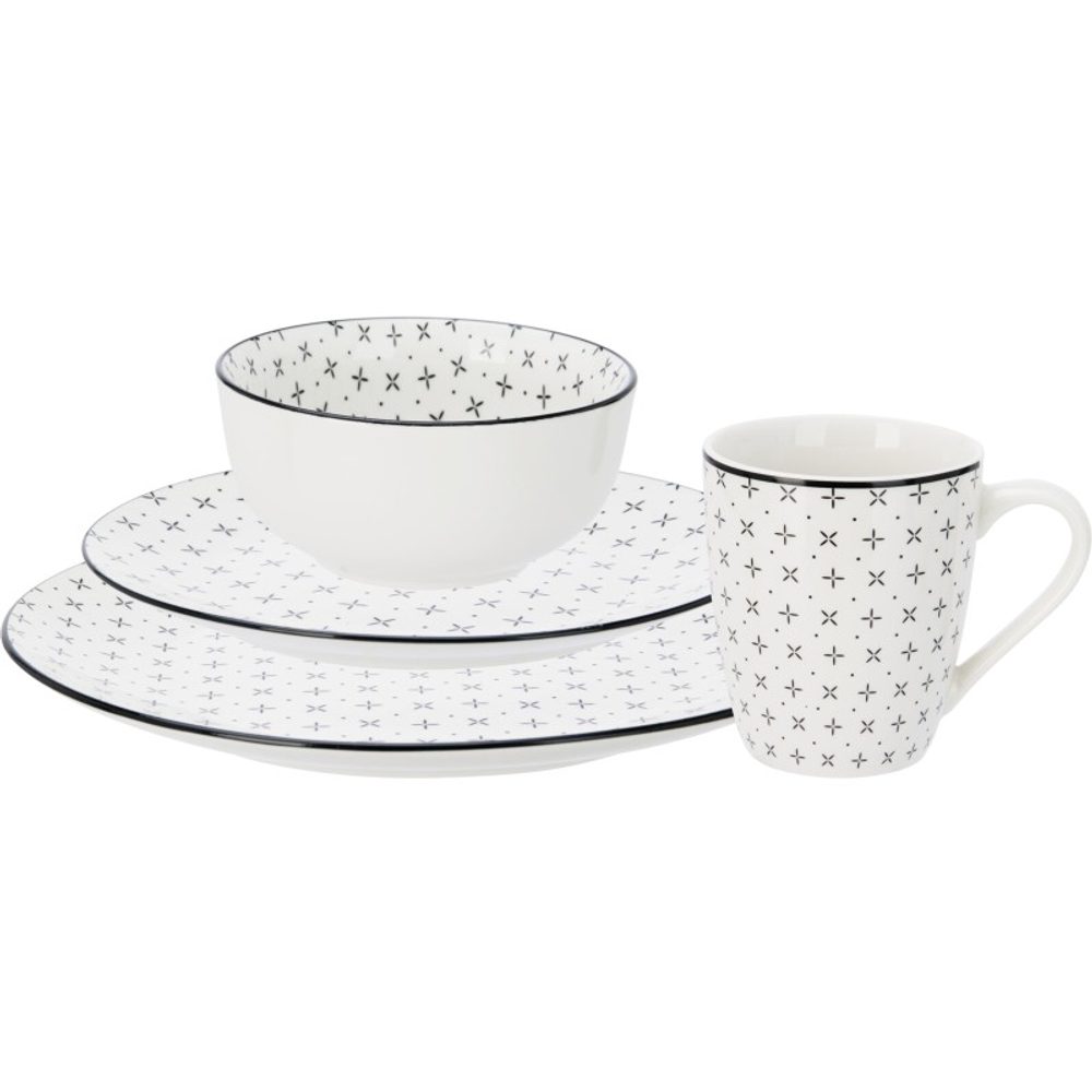 Levně SIAKI Jídelní sada porcelánová 16 ks KO-Q04000100