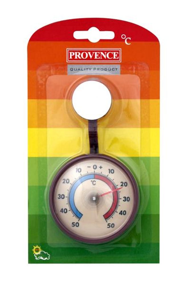 Levně Provence Venkovní teploměr samolepící, od - 50 °C do + 50 °C, 7,1 x 2 cm
