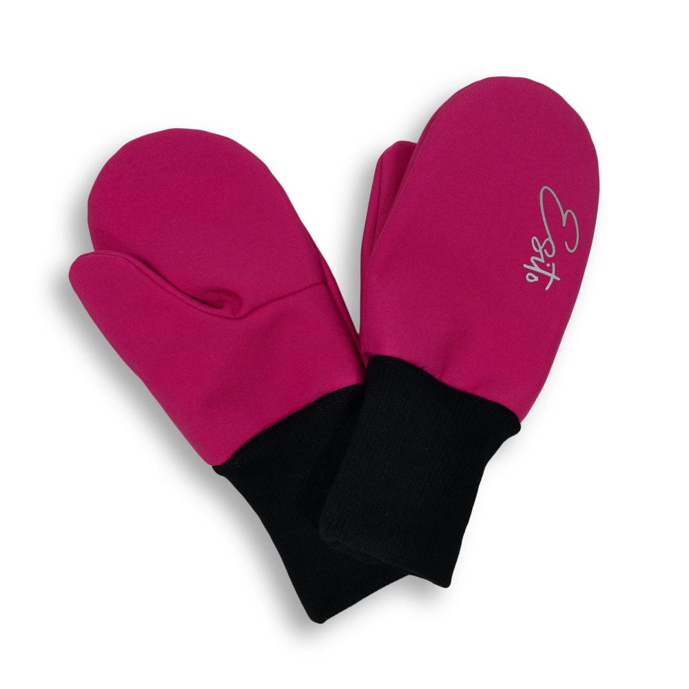 ESITO Palcové rukavice softshell Raspberry pink - malinová - 2 - 3 roky malinová