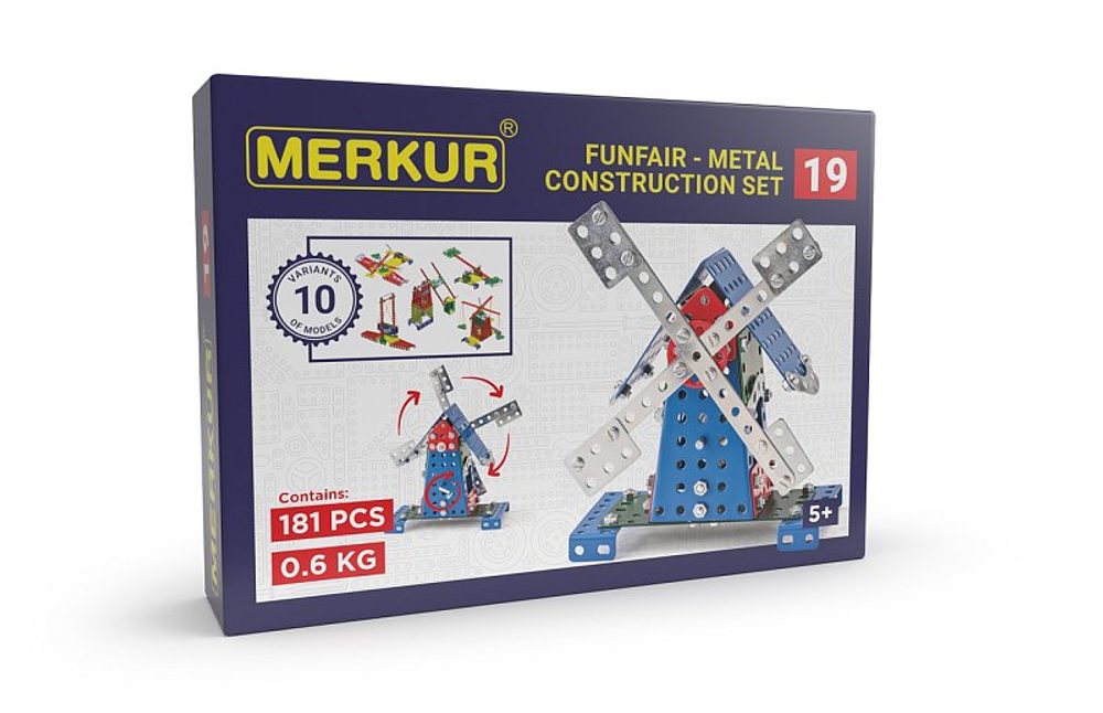 Levně Merkur 019 Mlýn, 182 dílů, 10 modelů