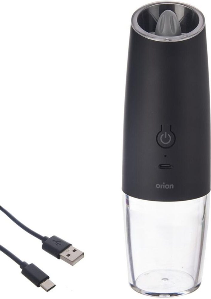 Levně mlýnek elektr. USB na koření, d6,5x20cm, LED osv., plast