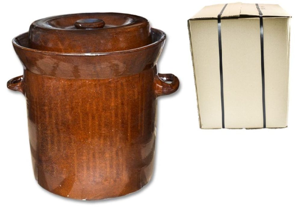 Levně zelák 20l+víko,ucha (27/30cm), KART.OBAL, keramika