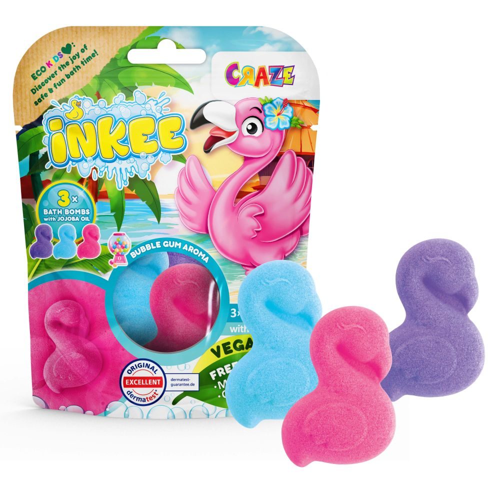 Levně INKEE - Šumivá bomba do vany - Plameňák