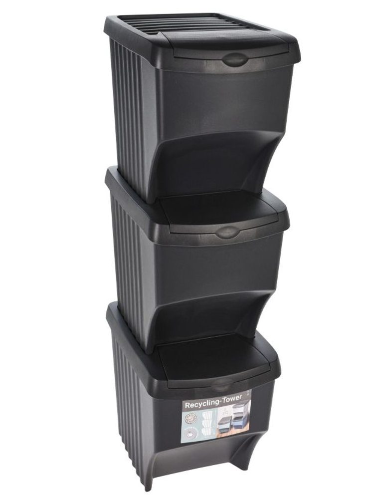 Levně EXCELLENT HOUSEWARE Odpadkový koš na tříděný odpad sada 3 ks KO-Y54230540
