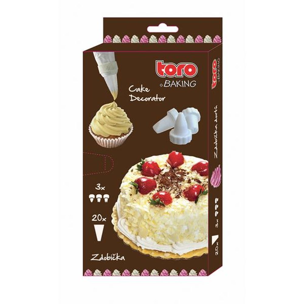 Levně TORO ZDOBÍCÍ SÁČEK, 32X17,5CM, 20KS, TRYSKY 3KS