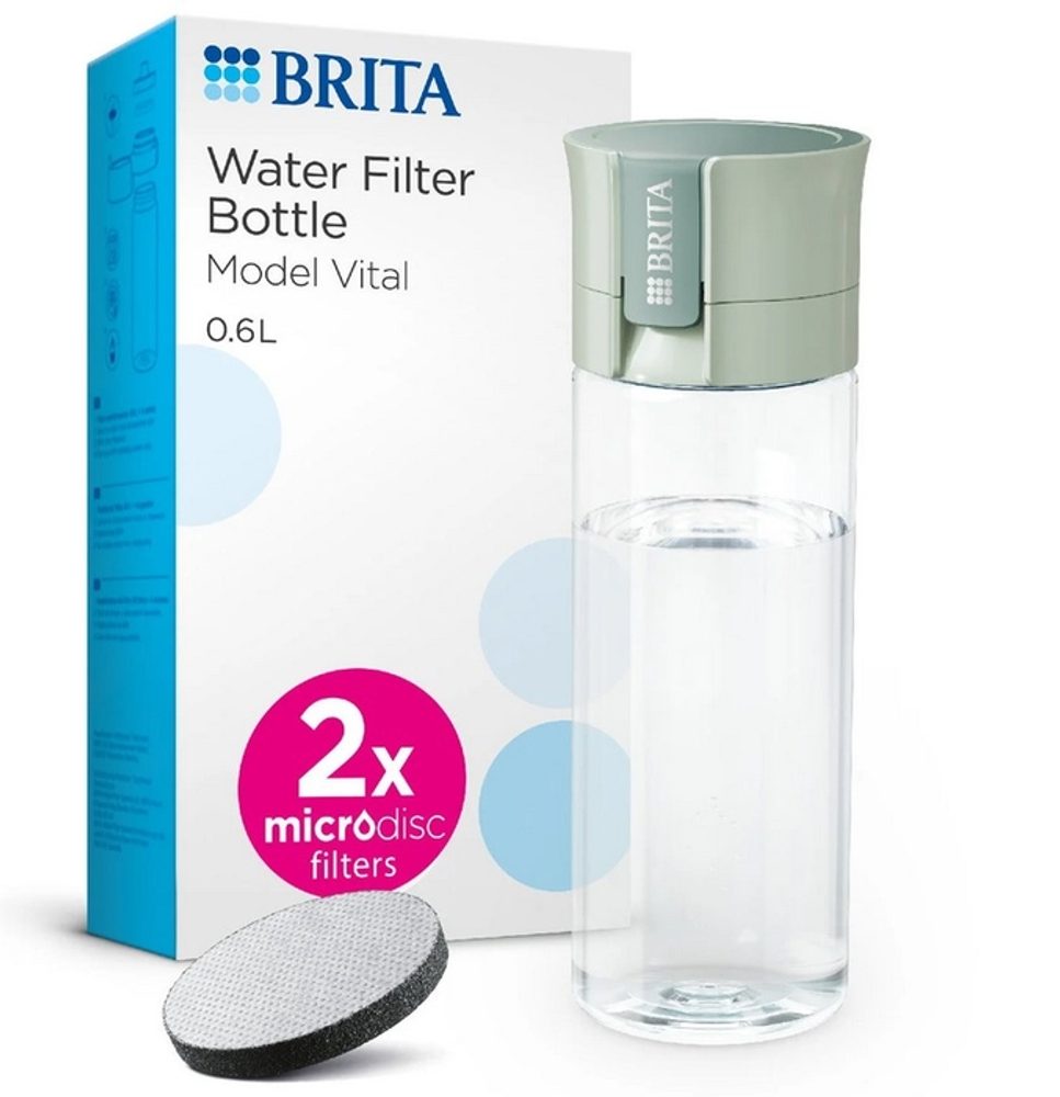 Levně láhev BRITA 0,6l Fill&Go Vital, zelená filtrační+2x Micro Disc
