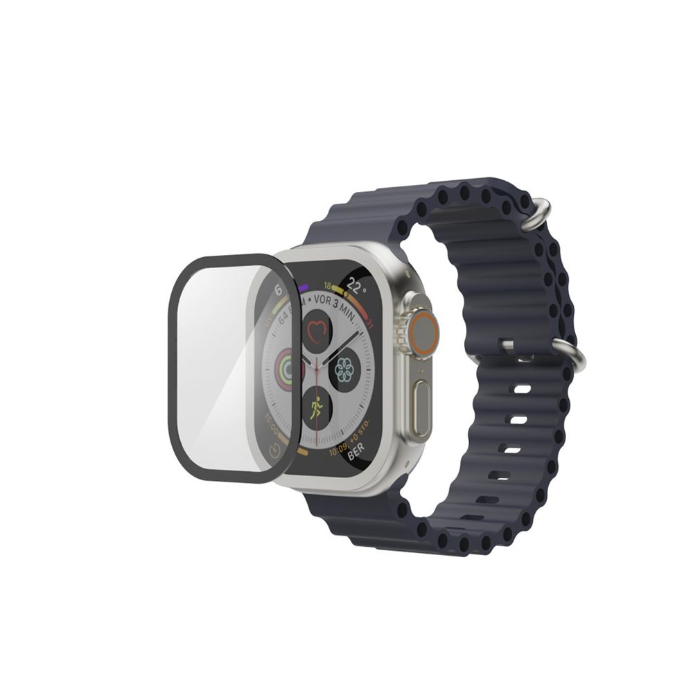 Levně Hama Super Hybrid, ochrana displeje pro Apple Watch Ultra/Ultra 2, 49 mm, nerozbitná