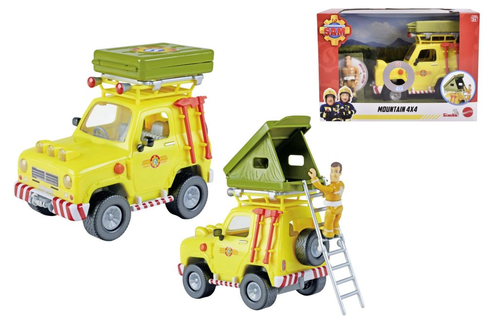Levně Požárník Sam auto Mountain 4x4 s figurkou 16 cm