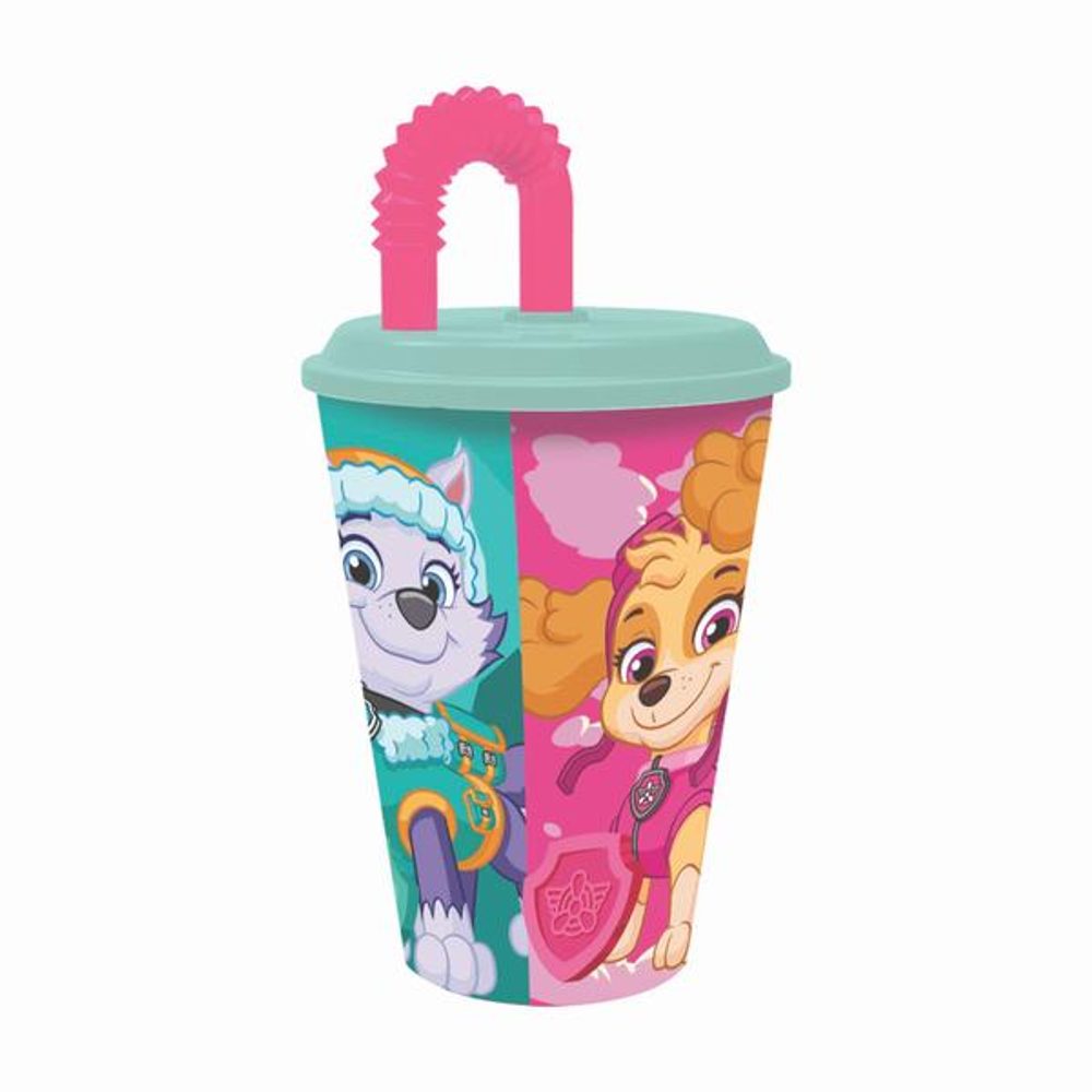 Levně STOR KELÍMEK S BRČKEM PAW PATROL 430ML, PLAST