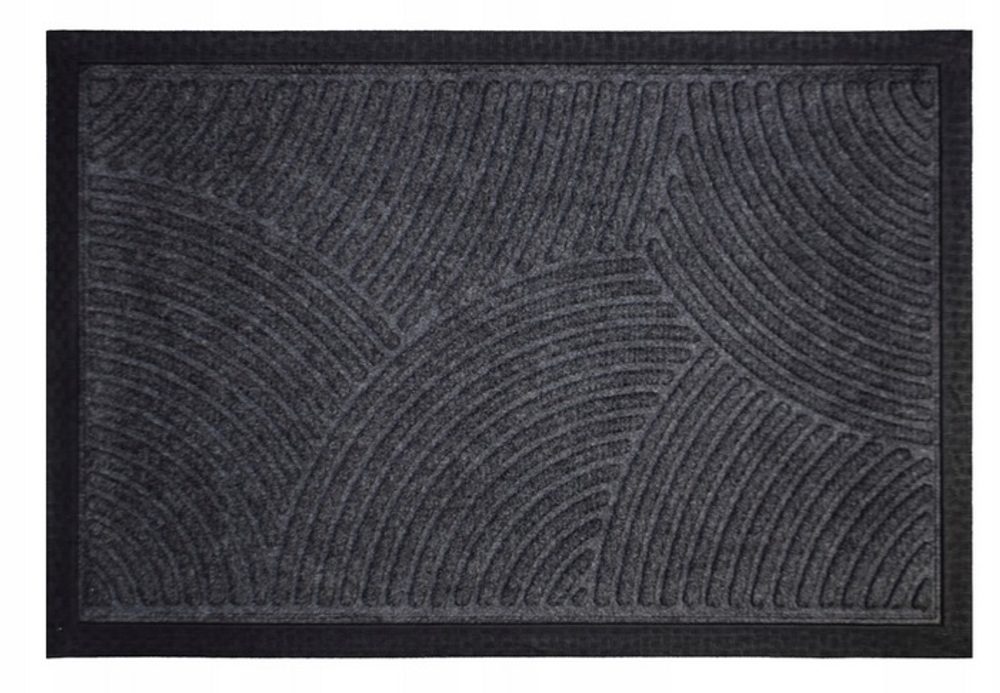 Levně rohož 60x40cm VLNKY DN-01 šedá, guma+textil