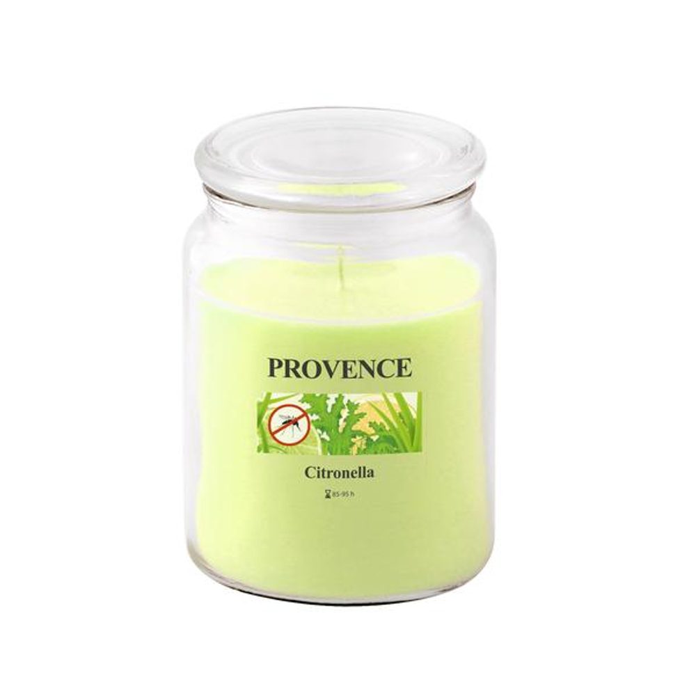 Levně Provence SVÍČKA VE SKLE S VÍČKEM 510G, CITRONELA