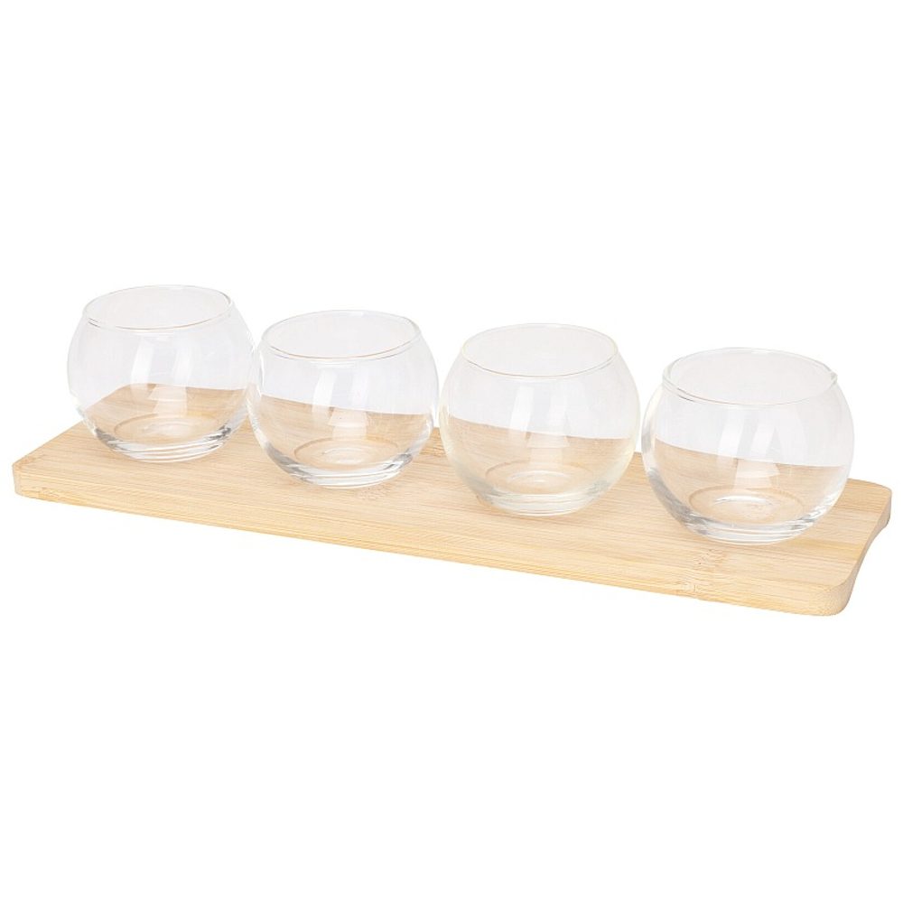 Levně EXCELLENT HOUSEWARE Servírovací misky na bambusovém podnose sada 5 ks KO-210001310
