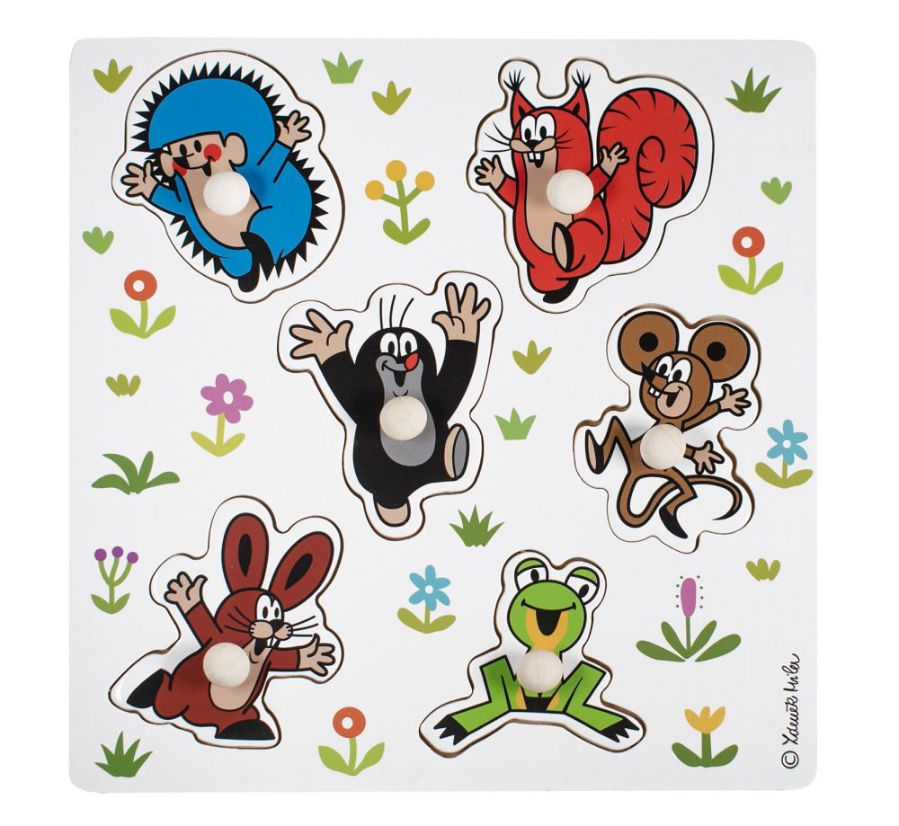 Levně Dřevěné vkládací puzzle Krtek malé