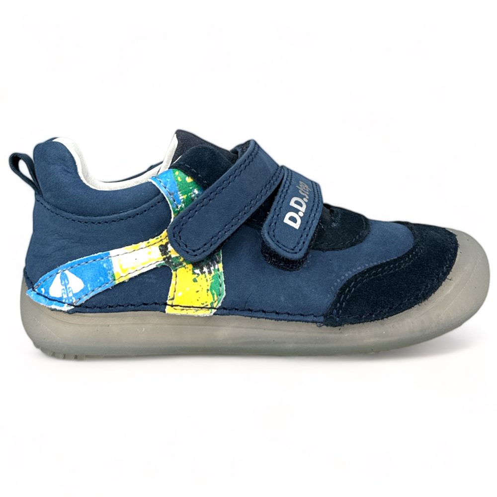 Levně DDstep Dětská barefoot celoroční obuv - Tmavě modrá - 30