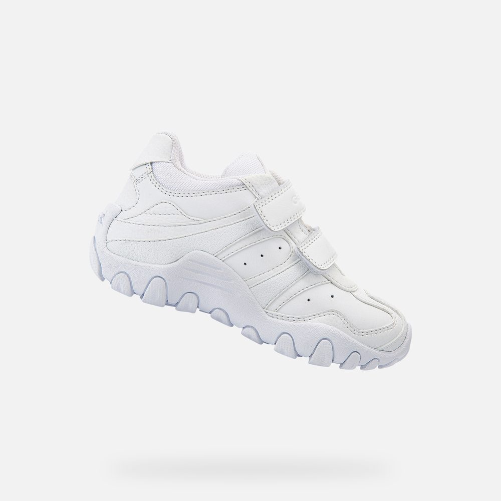 Levně Bílé chlapecké tenisky Geox Crush - 34