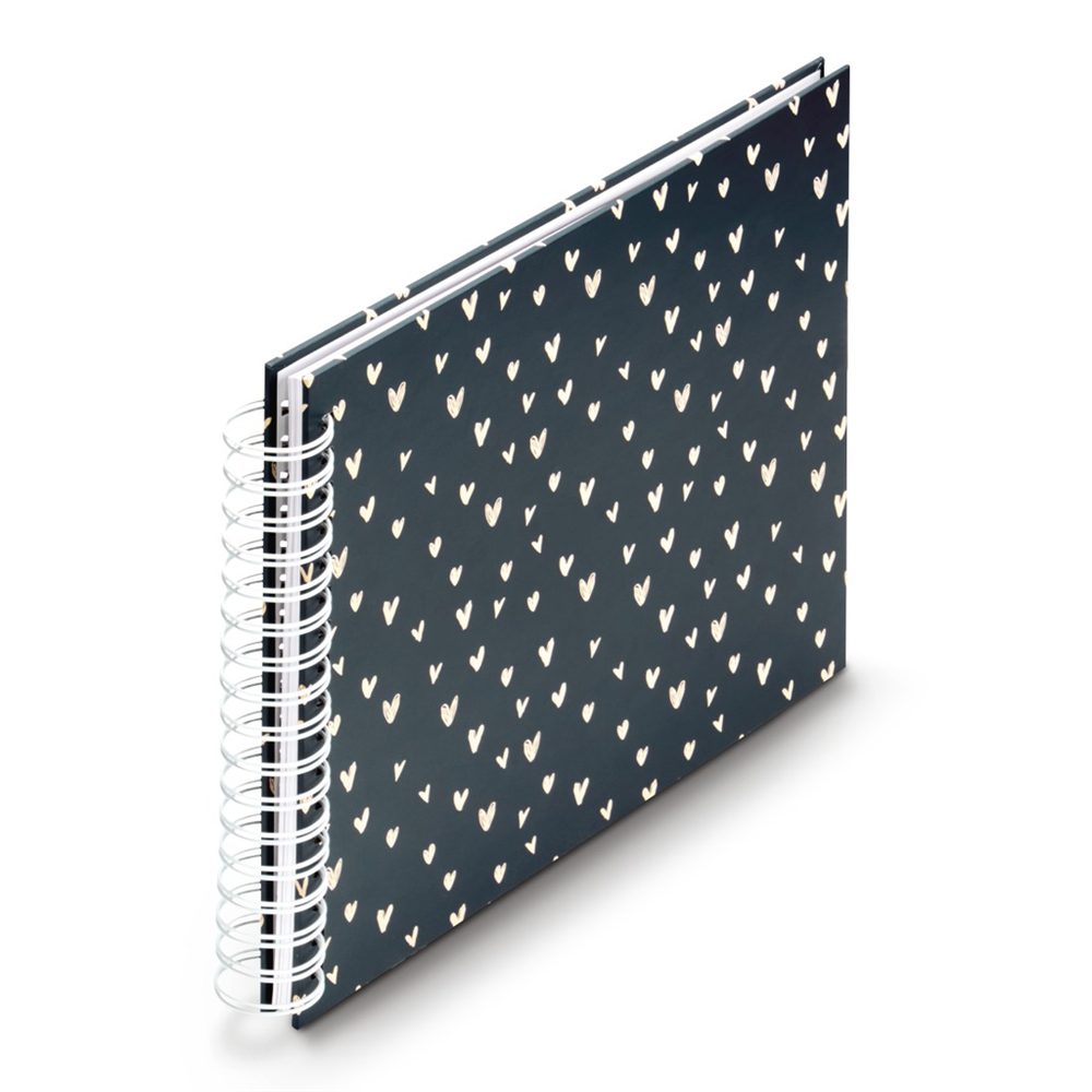 Levně Hama album klasické spirálové LOVELY 28x24 cm, 50 stran, modrá