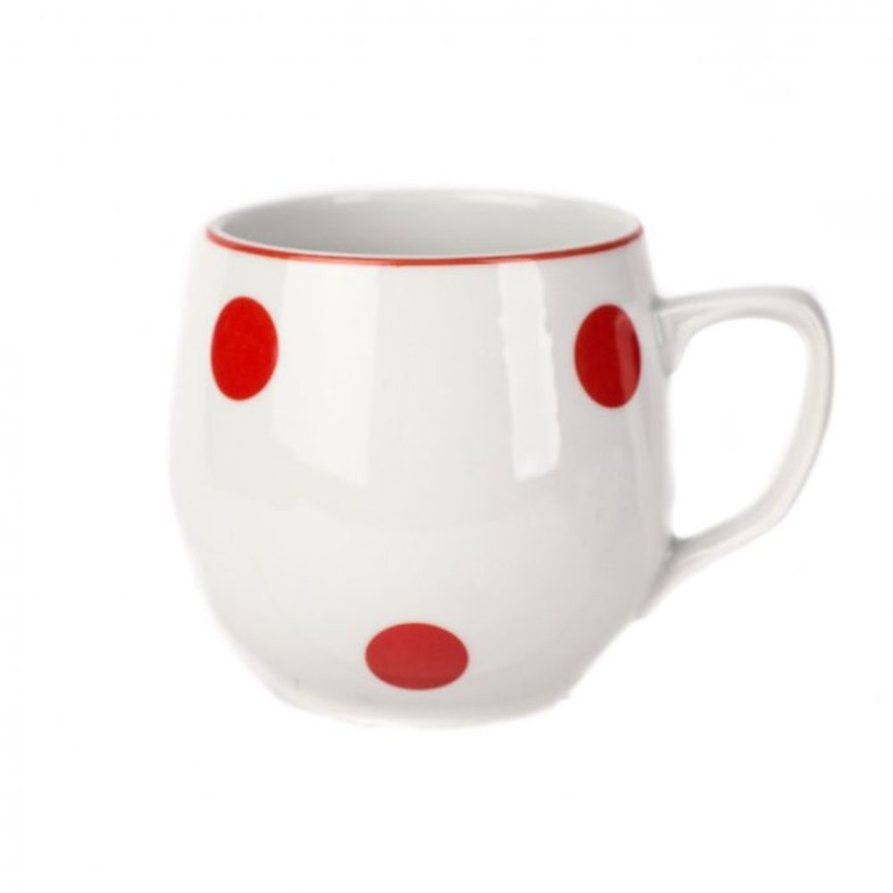 Levně hrnek 300ml BAŇÁK-Červ. puntík, čes.porcelán