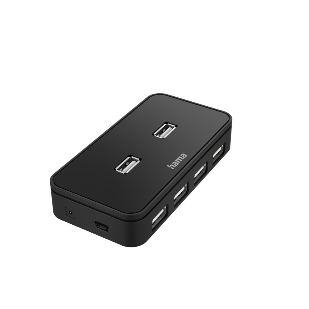 Levně USB-A-Hub, 7 Ports, USB 2.0, 480 Mbps, incl. Cable und Power Adapter