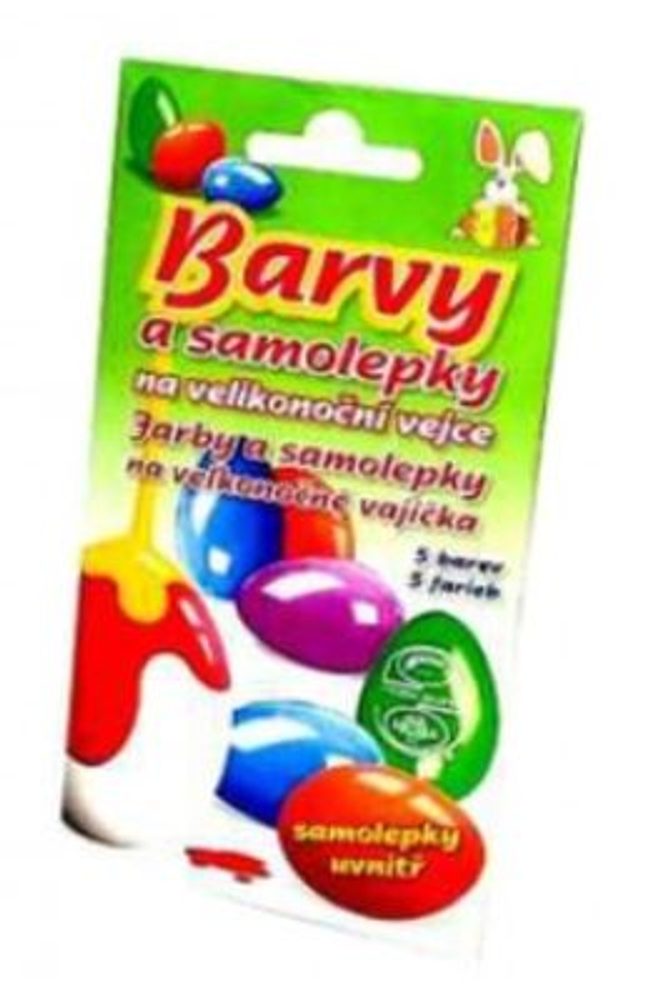 Levně barvy na vajíčka AROCO+samolepky, 5barev,práškové