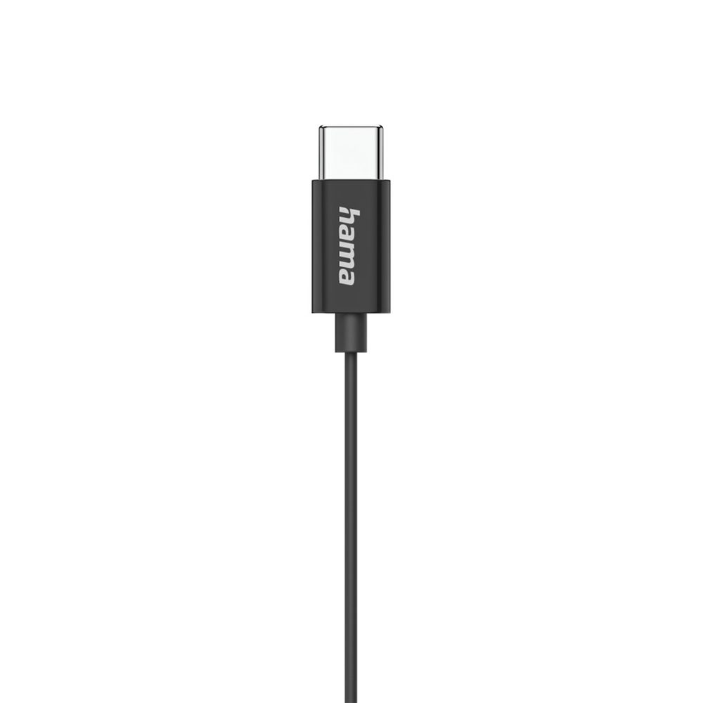 Hama USB-C sluchátka s mikrofonem Classy, pecky, černá (obrázek 4)
