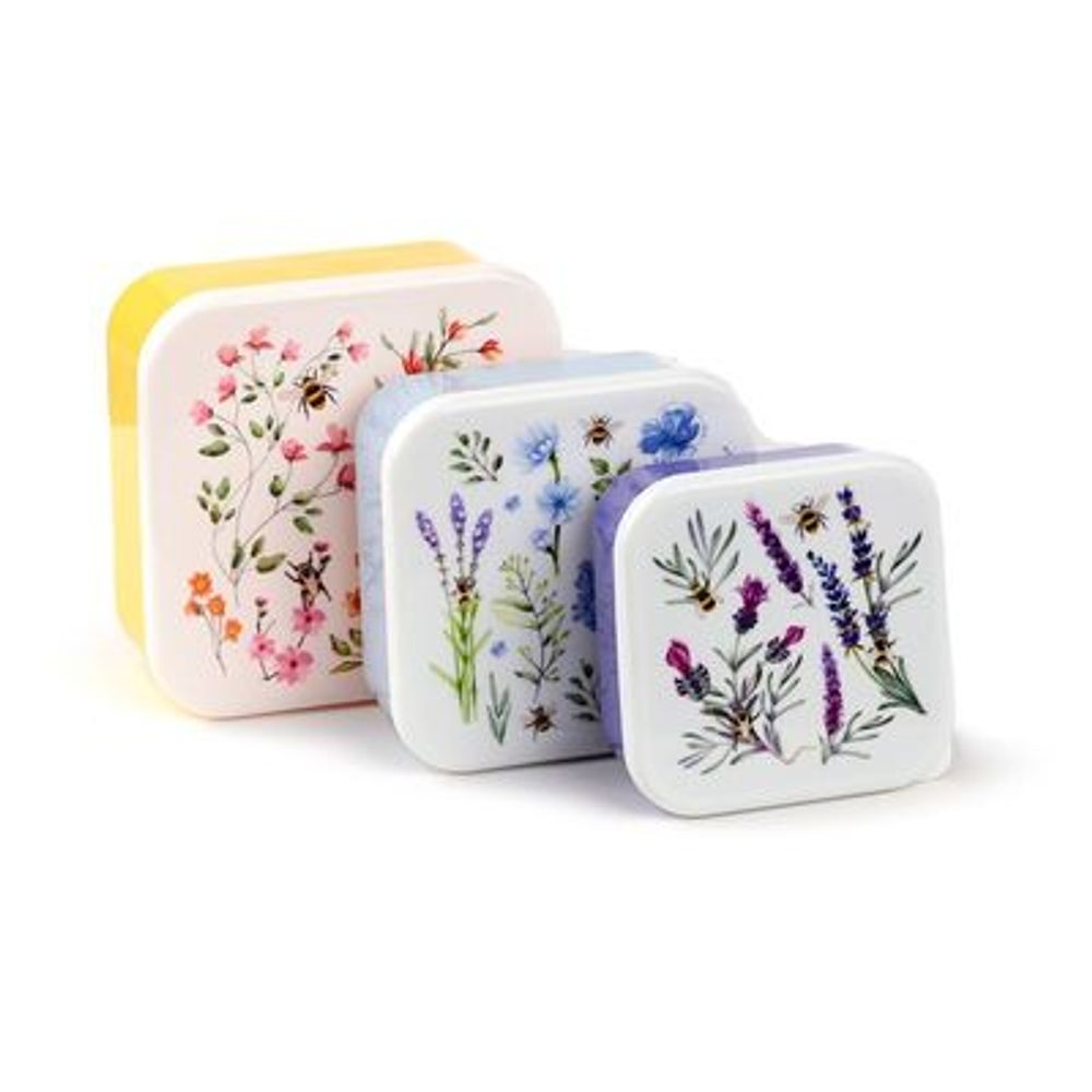Levně box-3ks, MEADOWS-Včela, čtver., 13,5x6;11,5x5,5;10x4,5; plast