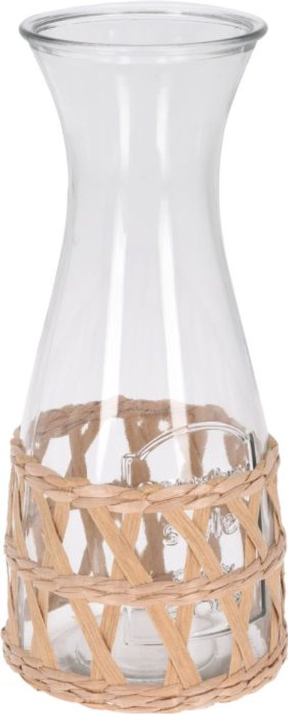Levně karafa 1,2L, dekorace ratan, sklo