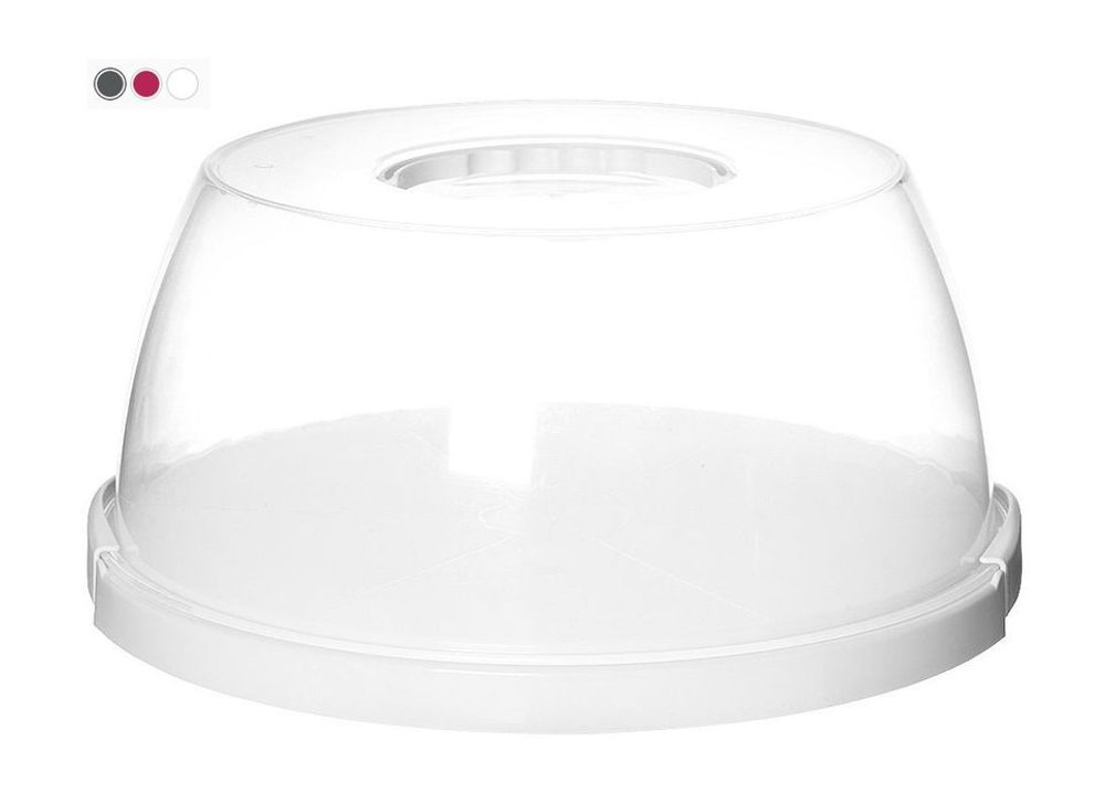 Levně podnos d31x15cm s víkem, na dort, ucho, plast