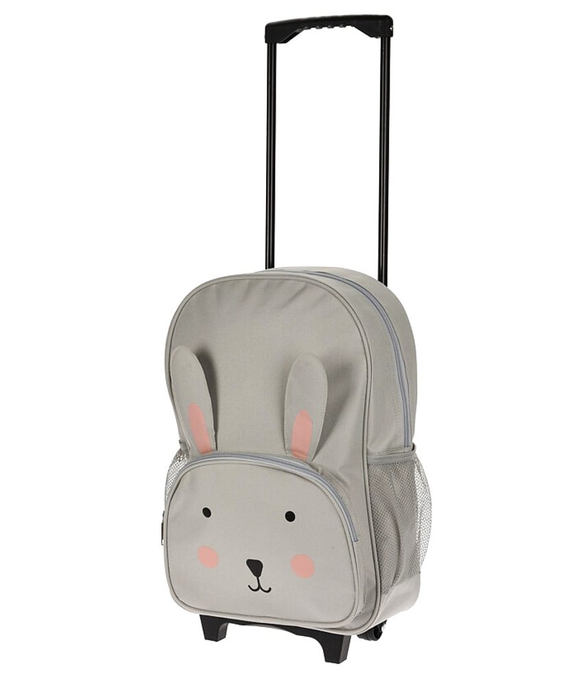 PROWORLD Dětský kufr na kolečkách BUNNY 29 x 40 cm šedá KO-DG9000440seda