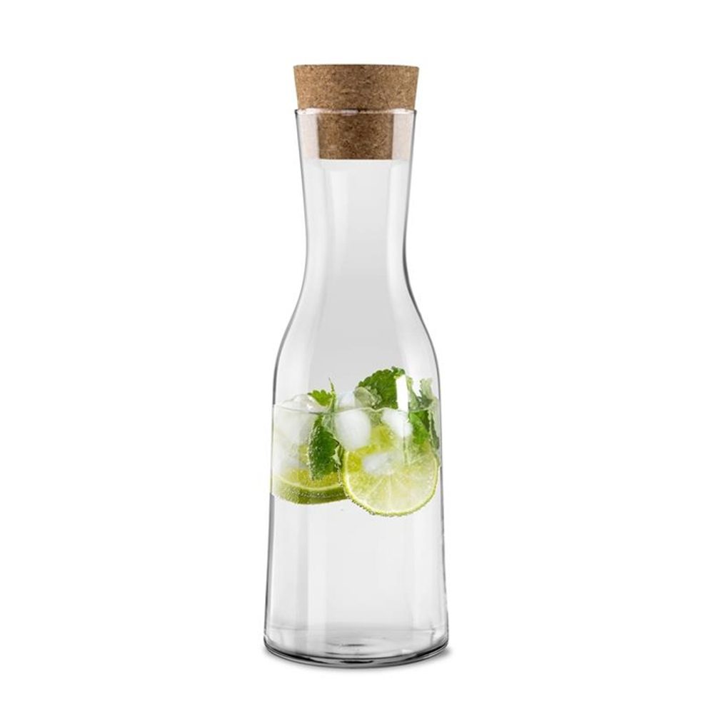 Levně karafa 1,0l, d9,5x28cm+kork.uzávěr THERMO TOWER, var,sklo