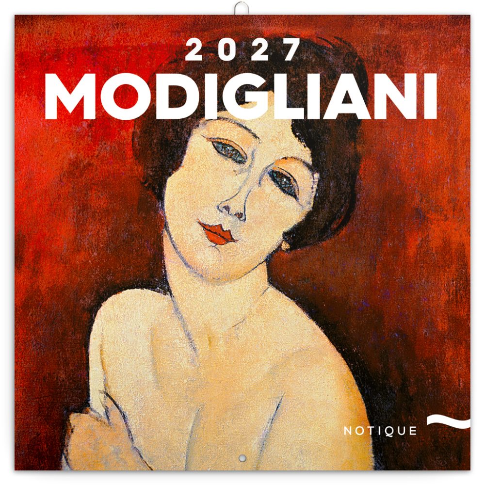 Levně NOTIQUE Poznámkový kalendář Amedeo Modigliani 2027, 30 x 30 cm
