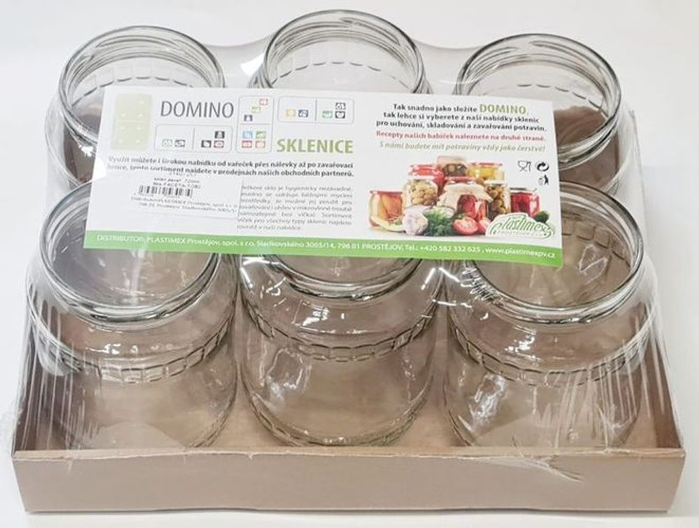 Levně sklen.zavař. 720ml- 6ks-FACETA-TO82