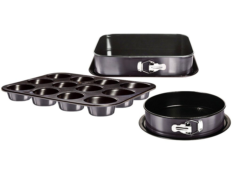 Levně BERLINGERHAUS Formy na pečení s titanovým povrchem sada 3 ks Carbon PRO Line BH-7637
