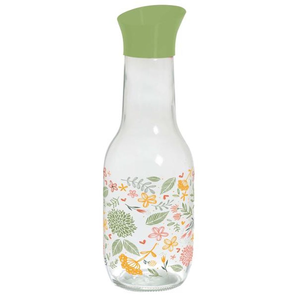 Levně TORO KARAFA DEKOR BOTANICA 1 L, SKLO/PLAST